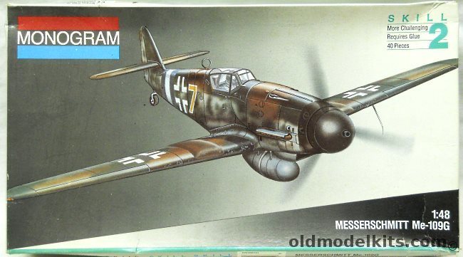 Monogram 1/48 Messerschmitt Me-109G (Bf-109G), 5225 plastic model kit